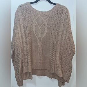 Mudd Knit Sweater Tan XXL